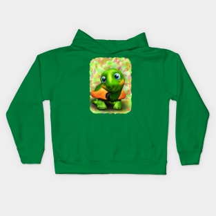 Green Turtle Baby 3D Kids Hoodie